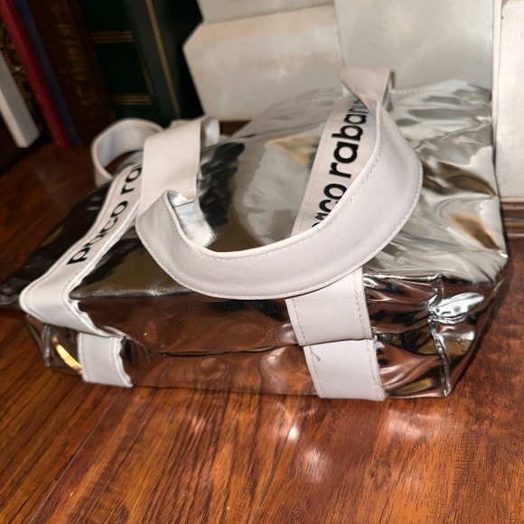 PACO RABANNE SILVER SPACE SHOPPING BAG/ TOTE - Picture 6 of 12